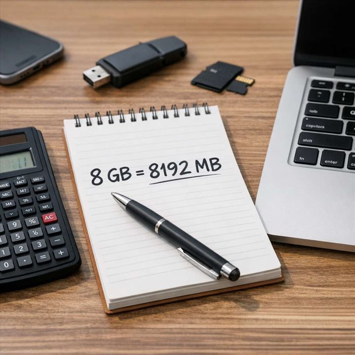 Comment convertir 8 Go en Mo ? Réponse simple et rapide