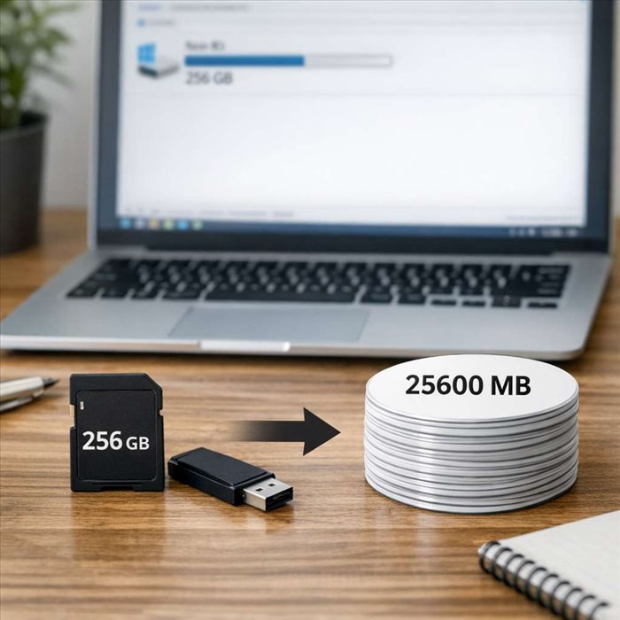 256 Go en Mo : conversion simple, méthode et résultat exact