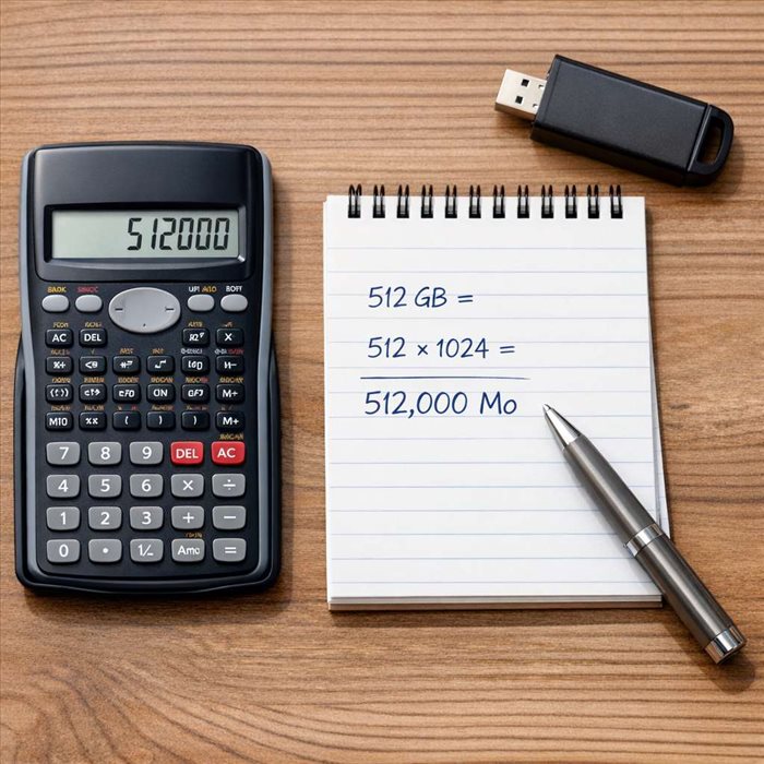 512 Go en Mo : conversion simple et rapide | Guide complet