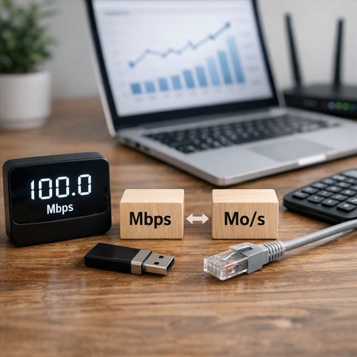 100 Mbps en Mo/s : conversion simple et rapide
