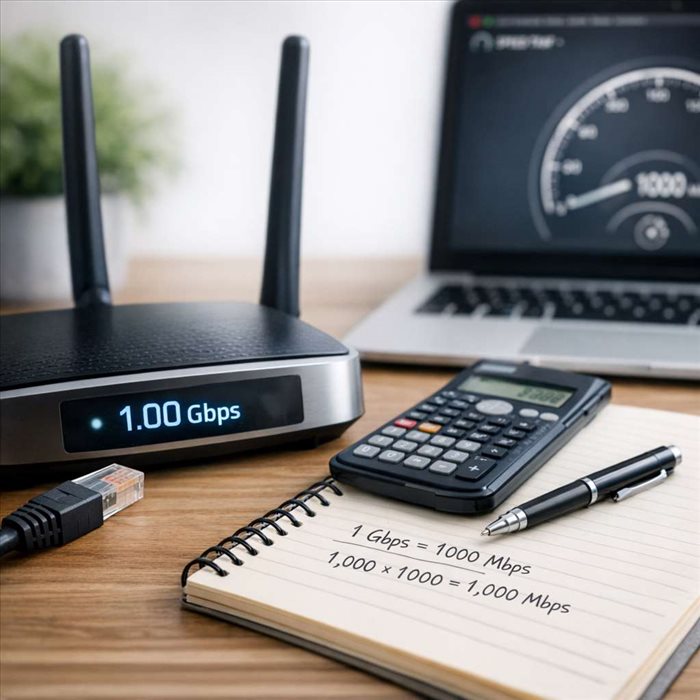 Convertir 1 Gbps en Mbps : calcul simple et rapide